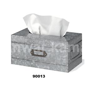 Couvercle de boîte à mouchoirs galvanisé rustique-Porte-boîte à mouchoirs décoratif pour salle de bain Farmhouse Country Decor (rectangulaire) - Product Image 1
