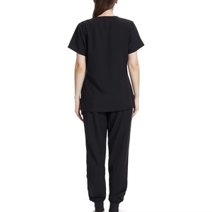Uniforme de gommage médical pour femmes de qualité supérieure ensemble à manches courtes Design unique avec des couleurs personnalisées tissu tricoté respirant à faible quantité minimale de commande - Product Image 5