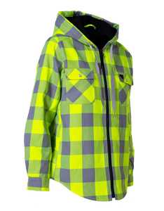 Venta al por mayor de camisa de franela personalizada con capucha para hombre de manga larga Casual con capucha camisa a cuadros chaqueta con logotipo OEM suministro de fábrica - Product Image 5