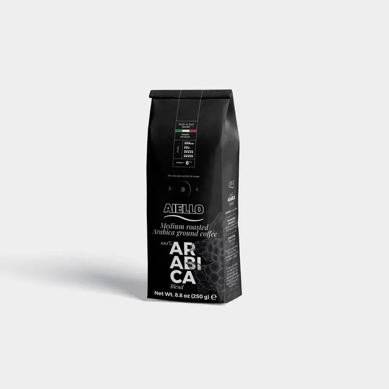 Vana yumuşak paketi ile 100% ARABICA taze öğütülmüş kahve 250gr rafine aftercoffee kahve severler kutu başına 12 adet palet başına 150 kutu