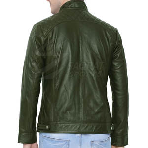 Chaqueta de cuero de invierno de último estilo para hombre Nueva llegada de moda Color sólido con posición frontal del logotipo - Product Image 3