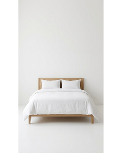 Wholesale Double Size Poly Cotton <b>Duvet</b> Cover <b>Set</b> | Soft Breathable Solid White Bedding <b>Set</b> | OEM ODM Private Label Manufacturer - Product Image 3
