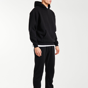 Pull survêtements deux pièces poids lourd survêtement hommes à capuche pantalon de survêtement ensemble hiver adulte Logo pour hommes - Product Image 6