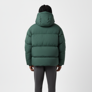 Chaqueta de Invierno con Capucha de Talla Grande, Color Sólido, Personalizada, con Logotipo Bordado, Estilo Casual, Chaqueta Acolchada - Product Image 3