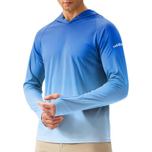 Custom Logo Mens Fishing Hoodie <b>Sun</b> Protective Long Sleeve Top Quick Dry Fabric for Branding and Team Wear - Product Image 1