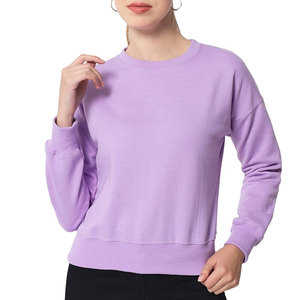 Sudadera Jogger de cuello redondo de algodón 100% para mujer de invierno con logotipo personalizado con servicio OEM de impresión personalizada - Product Image 1