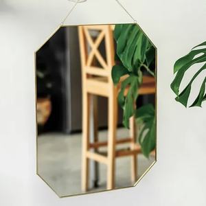 <b>Antique</b> Luxury Modern Brass <b>Wall</b> <b>Mirror</b> Handmade Irregular Shaped with Brass Frame for Home Decor and Hanging - Product Image 1