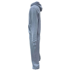 Ensemble de survêtement unisexe en coton uni avec logo personnalisé, coupe ample, décontracté, jogging sportif pour hommes - Product Image 3