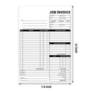 Moduli di ordine di lavoro senza carbone 7.5X11 pollici fatture per portafoglio ordini di vendita di piccole imprese con supporto 2 3 parti - Product Image 5