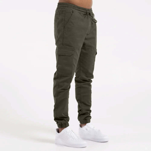 OEM personalizado pantalones cargo de los hombres de alta calidad 100% algodón ligero plano frontal estilo transpirable Cordón de diseño - Product Image 5