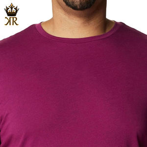 100% camisetas transpirables de algodón de alta calidad para hombre, talla Regular con logotipo personalizado, patrón sólido, tela de punto - Product Image 6