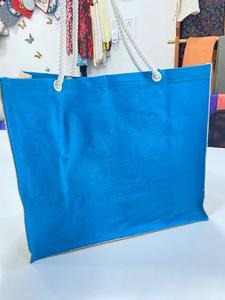 กระเป๋าโท้ทผ้าใบผ้าฝ้ายเป็นมิตรต่อสิ่งแวดล้อมพิมพ์ลายได้เองพร้อมโลโก้และลายสำหรับโปรโมชั่นชอปปิงปอกระเจา - Product Image 2