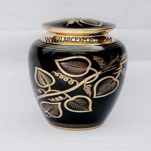 Nouveau Design classique émail autocollant urnes appliquées en matériau métallique urnes de cendres humaines pour la vente chaude urnes de cendres mémorables - Product Image 4