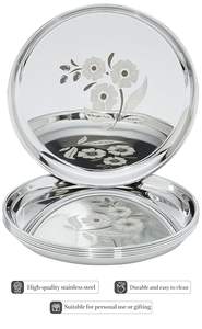 Service de vaisselle en acier inoxydable durable de 12 pouces, ensemble en métal poli, 6 pièces, fait à la main, résistant au four, passe au lave-vaisselle, style classique pour - Product Image 4