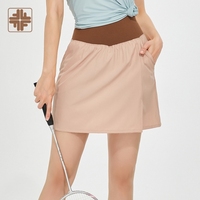 Falda de Tenis Personalizada Ligera de Spandex/Nailon, Transpirable, de Secado Rápido, Anti-UV, de Cintura Alta, Ropa de Yoga para Adultos