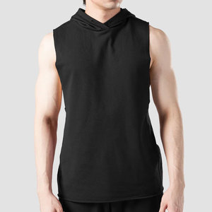 Chaleco Deportivo de Diseño Urbano 100% Algodón, Top de Verano para Entrenamiento, Culturismo, Ropa Deportiva, Chaleco con Capucha - Product Image 4