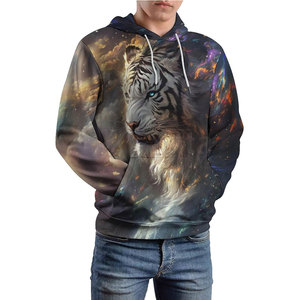 Sweat-shirts imprimés pour hommes, fabrication directe d'usine, marque privée, design personnalisé, motif uni, prêt pour l'hiver, décontracté, confortable, haute qualité - Product Image 1