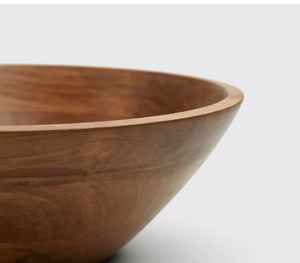 Juego de ensaladeras de madera Natural hechas a mano personalizadas de alta calidad altamente pulidas para uso en restaurantes domésticos diseño tallado - Product Image 2