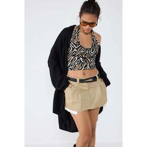 Top Corto con Estampado de Cebra, Estilo Casual, Inspiración Vintage, Tejido de Algodón de Seda Satinada de Alta Calidad, Disponible en Talla XL, Varias Temporadas - Product Image 4