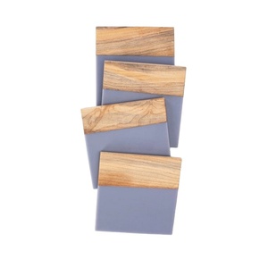 Handmade Epoxy Wood Coasters Hot Sale Wooden Coaster Eco Friendly Engraved Wood Coaster Tea Cup Mat for Home and Office Uses - Product Image 1