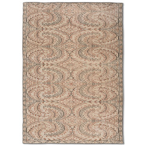 Alfombra de Lana Anudada a Mano Vintage, Rectangular, con Patrón Abstracto en Rosa y Morado, para Sala de Estar, Pasillo, de Pelo Largo, Pae-1688(Fr) - Product Image 1