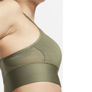 Soutien-gorge de sport moderne et écologique avec logo frontal, maintien élevé et confort respirant pour les séances de yoga féminines - Product Image 3