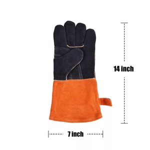 Nouveauté Manchon en cuir de vachette de soudage personnalisé de haute qualité Gants imperméables ignifuges avec protection UV - Product Image 2