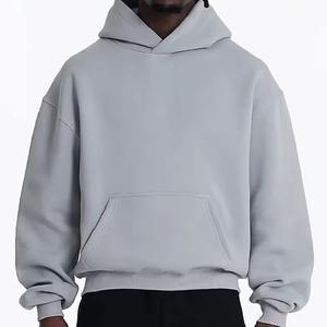 Sudadera con Capucha de Algodón de Lujo de 470 GSM, 100% Algodón, Corte Cuadrado, Fabricantes de Sudaderas Extra Grandes de Felpa de Algodón, Sudadera Corta y Gruesa - Product Image 3