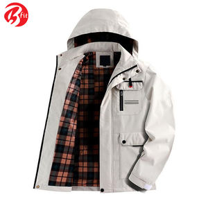 Chaqueta Cortavientos Impermeable y Transpirable para Hombre, con Capucha y Forro de Algodón, Ideal para Otoño e Invierno - Product Image 3