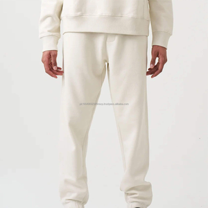 ชุดแทรคสูทแบบเรียบง่ายทรงโอเวอร์ไซส์สำหรับทุกเพศ สไตล์สตรีทแวร์ พร้อมโลโก้แบบกำหนดเอง ชุดเสื้อฮู้ดดี้และกางเกงขายาวสำหรับทุกเพศ - Product Image 6