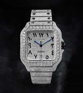 Nouvelle arrivée Montre Hip Hop Iceout Moissanite Diamond Miyota Alarme pour hommes Bracelet en acier inoxydable fait à la main Boîtier mécanique Date automatique - Product Image 2