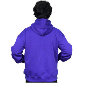 OEM Custom Men Oversized <b>Hoodie</b> Deep <b>Purple</b> Cozy Fleece Streetwear Pullover for Casual Style <b>hoodie</b> premium heavyweight - Product Image 2