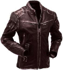 Veste en cuir marron chic pour hommes, parfaite pour les occasions décontractées et formelles, vestes en cuir véritable pour hommes - Product Image 5