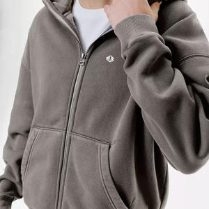 Sudaderas con Capucha Extra Grandes Unisex Personalizadas con Cierre, Logotipo Personalizado, Ropa Urbana de Felpa, Marca Privada, 100% Algodón Peinado - Product Image 4