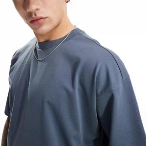 Camiseta de Manga Corta Unisex Extra Grande con Logotipo Personalizado, 100% Algodón Orgánico, Transpirable, Ecológica, de Color Sólido, Lavada, para Hombre, 240 - Product Image 4