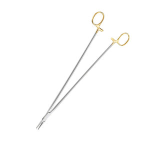 Debakey ที่ใส่เข็มตรงสีทองครึ่งหนึ่งขนาด305มม. 12 "คีมสำหรับการผ่าตัดด้วยมือคีมหนีบ Tc คุณภาพสูง - Product Image 6