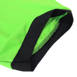 Chemises noires et vertes personnalisées pour hommes Chemise brodée 95% Polyester 5% Spandex logo Polo pour hommes - Product Image 4