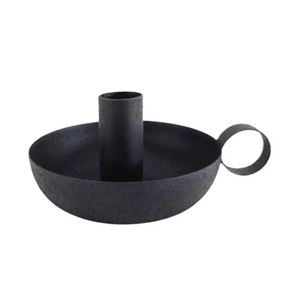 ฐานวางไฟรูปตัวทีทำด้วยมืองานไม้ดีไซน์สวยงามสำหรับตกแต่งบ้านเชิงเทียนสีดำ - Product Image 3