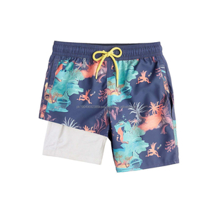 กางเกงว่ายน้ำสำหรับผู้ชายดีไซน์2025กางเกงว่ายน้ำขาสั้นสองชิ้นสำหรับฤดูร้อนวัสดุโพลีเอสเตอร์ระบายอากาศได้ดีและกันน้ำ - Product Image 1