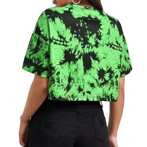 เสื้อยืดครอปของผู้หญิงเสื้อครอปผ้าฝ้าย100% 220gsm สตรีทแวร์ออกแบบได้เองพิมพ์ลายกราฟิก - Product Image 3