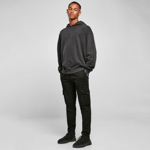 Custom Logo Basics, Algodón Mezclado Hombres Acid Wash Hoodie Manga Larga Acid Wash Hoodie Pullover Acid Wash Hoodie Para Hombres - Product Image 5