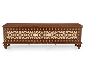 Mueble de TV Moderno Hecho a Mano de Madera Maciza, Estilo Rústico, para Sala de Estar, Apartamento, Hotel, Dormitorio, Mueble Duradero y Minimalista - Product Image 3