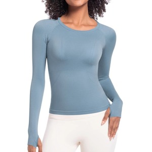 Haut d'entraînement à manches longues Tech Gym Fitness Yoga Vêtements Chemises de course Pilates Vêtements SeamlessWear Chemise de sport - Product Image 3