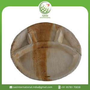 Assiettes biodégradables écologiques Assiettes portionnées jetables en feuilles de palmier Ensemble de vaisselle à prix abordable - Product Image 2