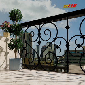 Garde-corps de balcon en fer forgé moderne offrant résistance, détails artistiques et performances extérieures de qualité supérieure - Product Image 5