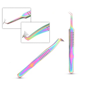 Las pinzas de extensión de pestañas duraderas de diseño ligero con puntas afiladas son perfectamente adecuadas para los técnicos de pestañas - Product Image 4