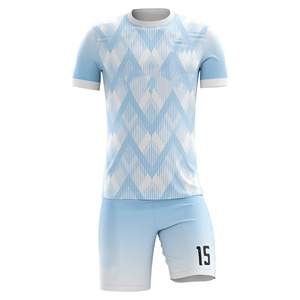 Uniforme de fútbol con paneles de malla para ventilación adicional Uniforme de fútbol con camiseta de manga corta y pantalones cortos con cordón - Product Image 4