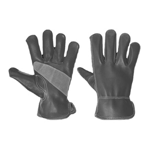 High Quality Cowhide Grain Leather <b>Driver</b> Working <b>Gloves</b> High-Performance Heat Spark Resistant Safety <b>Gloves</b> for Gardening - Product Image 3