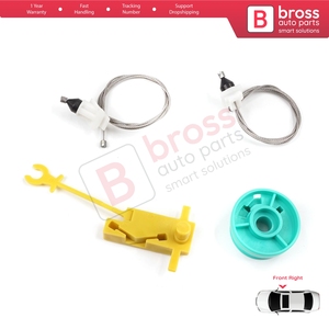 Juego de reparación de regulador de ventana Manual BWR5567 puerta delantera derecha para Ducato MK2 230 244 Boxer Jumper Relay 1994-2006 Bross Auto Parts - Product Image 2