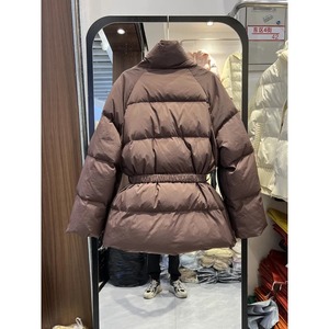 Elegant Stylish Women's Winter Puffer Jacket New <b>Cotton</b> <b>Padded</b> Snow Parka with Stand Collar Belt Pocket Thick Warm Overcoat - Product Image 2